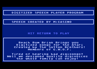Digitized Speech #1