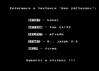 Den zuctovani - Part I
