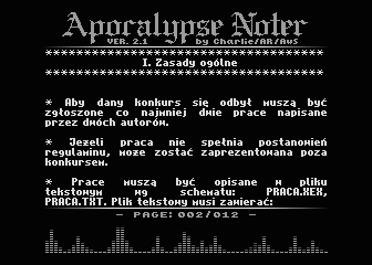 Apocalypse Noter: Derenegeracja - rulezy