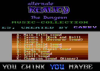 Alternate Reality The Dungeon Music
