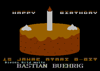 Atari 8-bit Birthday Demo 1