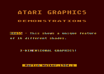 Atari Graphics Demonstrations
