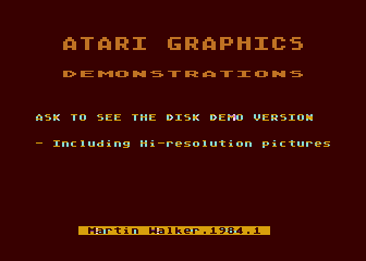 Atari Graphics Demonstrations