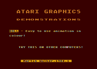 Atari Graphics Demonstrations
