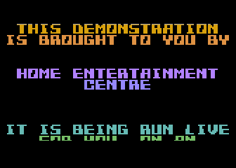 Home Entertainment Centre Demo