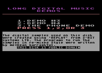 Long Digital Music Demos