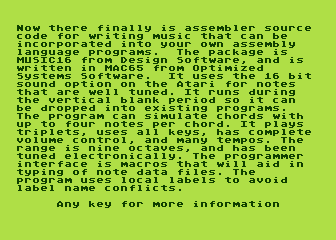 Music16 Demonstration Disk