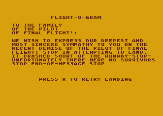 Final Flight!