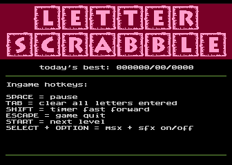 Letter Scrabble