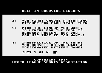 Micro League Baseball (color version)