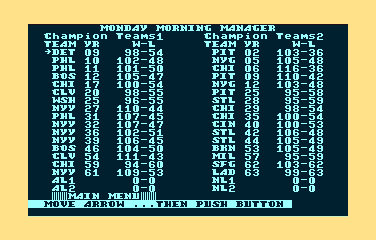 Monday Morning Manager